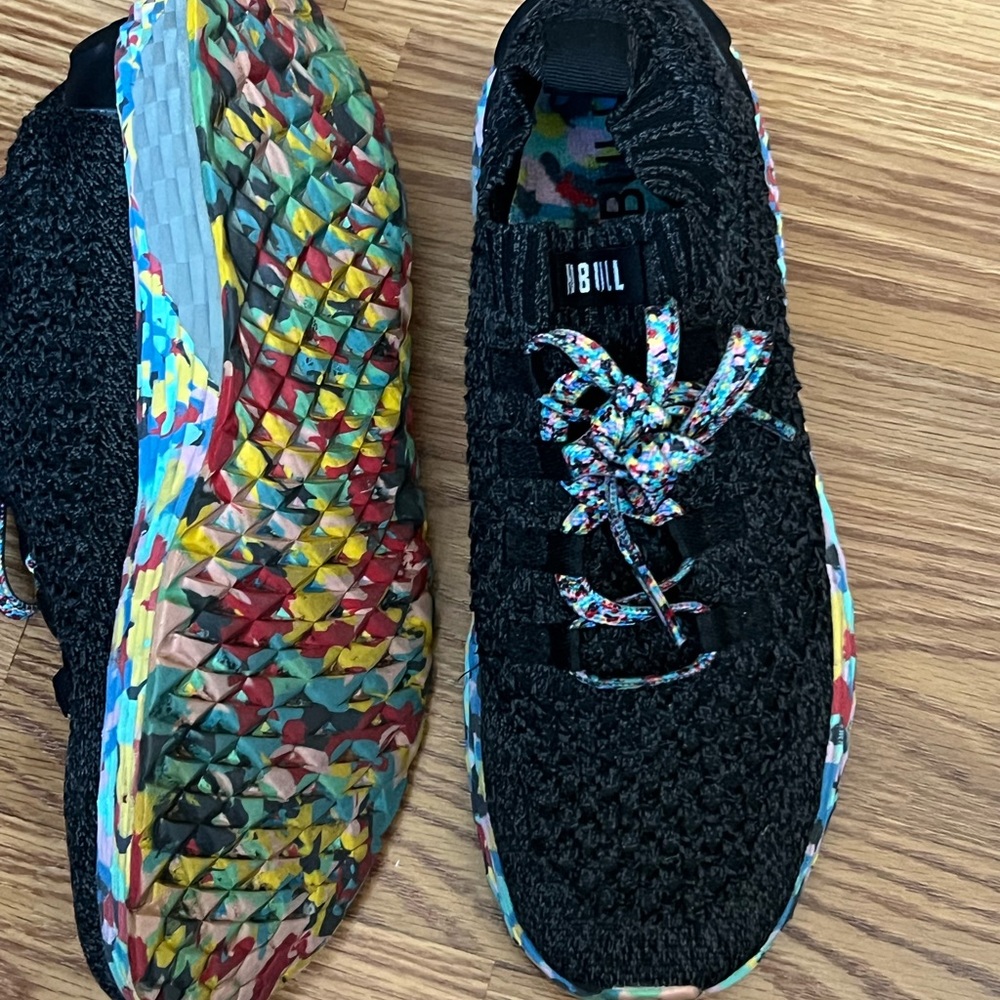 NOBULL Black All Day Knit Runners with Multicolor Speckled Sole and Laces